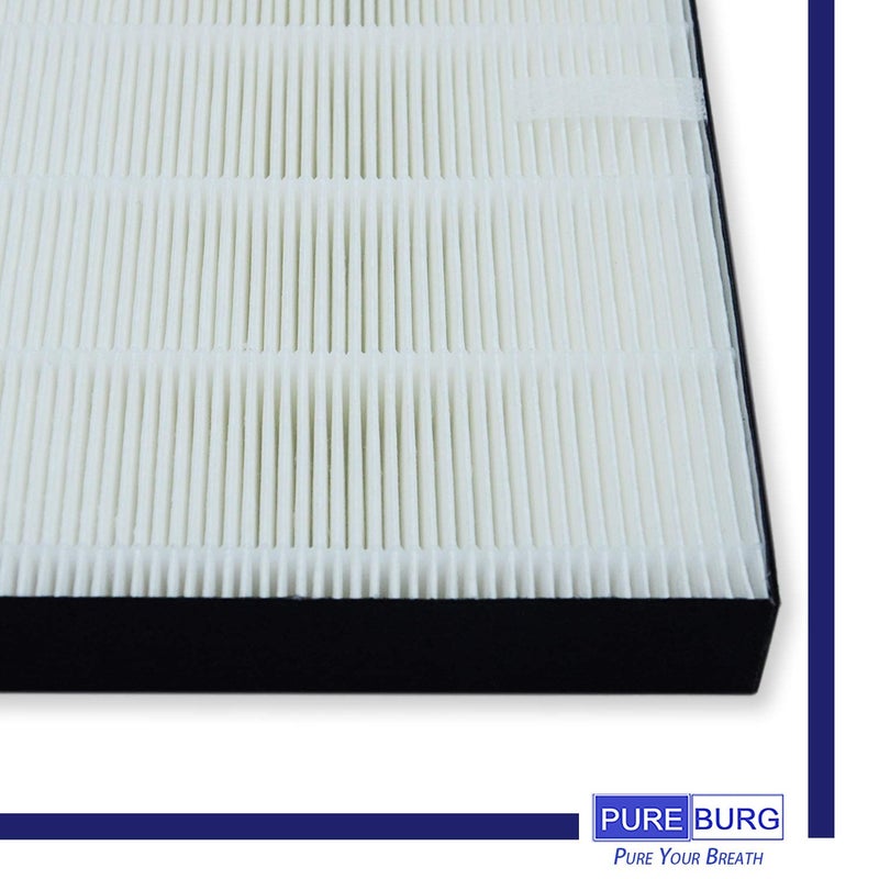PUREBURG Replacement Filter Compatible with Sharp FP-F60UW FP-F60U-W Air Purifier # FZ-F60HFU FZ-F60DFU, H13 HEPA + Activated Carbon Filter Air Clean VOCs - Image 5